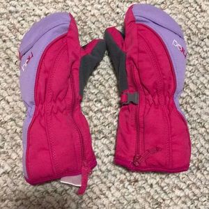 Pink and Purple Waterproof Winter Gloves